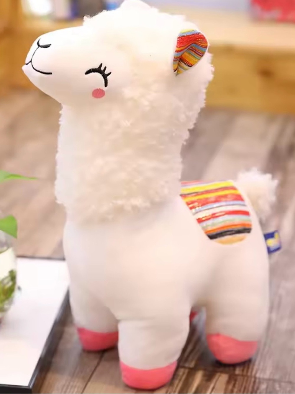 White Alpaca Llama Plush 9.8” Soft Stuffed Animal Cute Kawaii Toy Nursery Decor